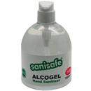BOX OF 12 (£2.50 each), Sanisafe 70% Alcohol Hand Sanitiser [500ml] by The Medical Warehouse Ltd. – PPE & Infection Con…