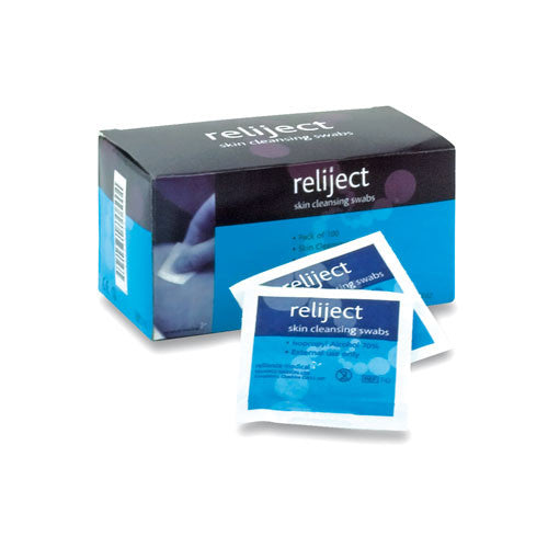 Reliject Skin Cleansing Swabs [Box of 100]