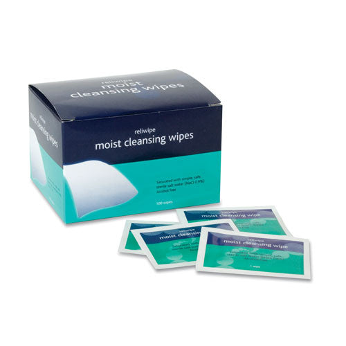 Reliwpe Moist Skin Cleansing Wipes [Box of 100]