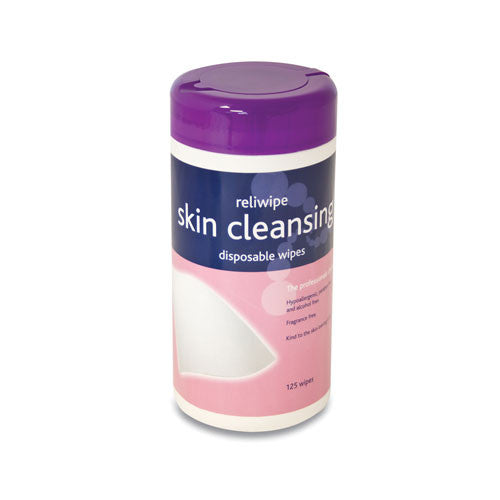 Reliwpe Skin Cleansing Wipes [Tub of 125]