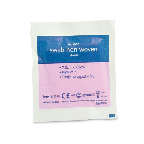Reliance Non-Woven Swabs [Sterile, Box of 100]