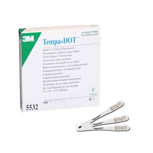 TempaDOT Single-Use Clinical Thermometer [Box of 100]